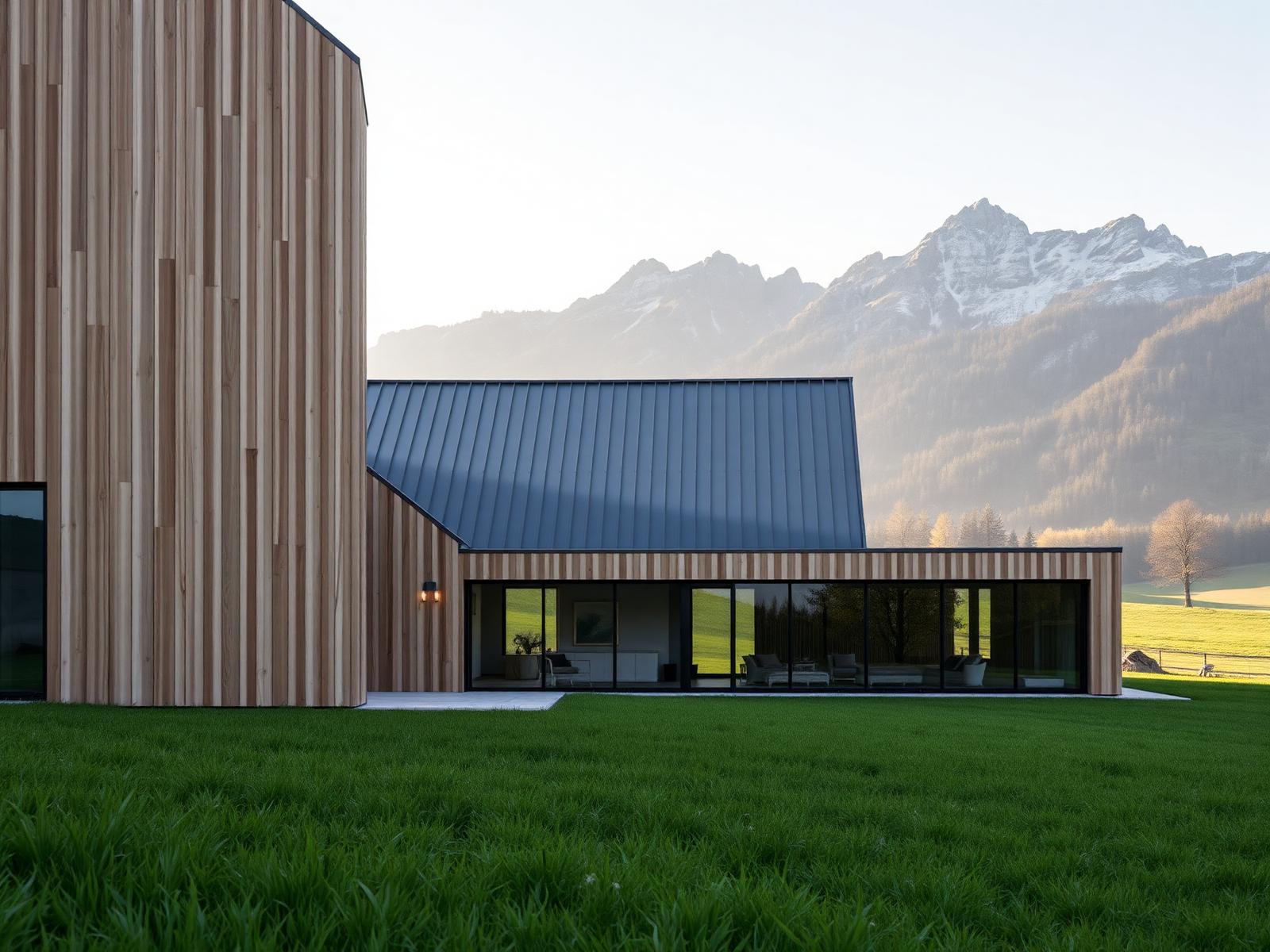 Demo-Projekt Neubau Alpin, Wohnhaus mit Garage