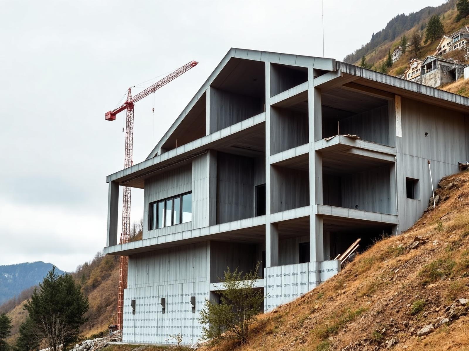 Demo-Projekt Rohbau Sichtbeton, Mehrgeschossiges Wohnhaus